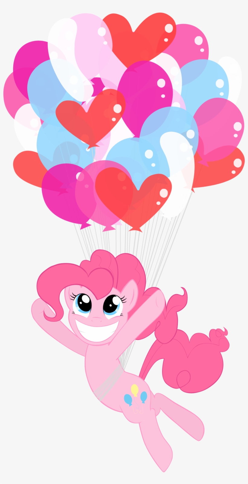 Pinkie Pie Balloons Vector By Hollulu - My Little Pony Pinkie Pie Balloons, transparent png