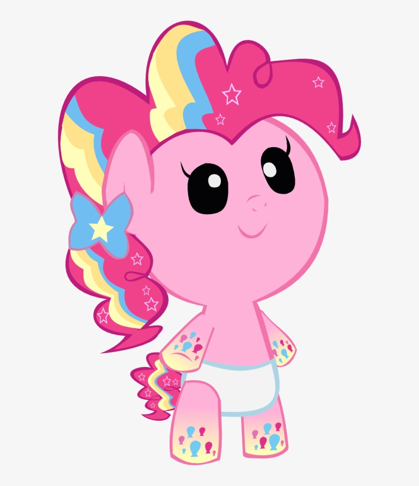 Cute Rainbow Power Pinkie Pie Foal - My Little Pony Baby, transparent png