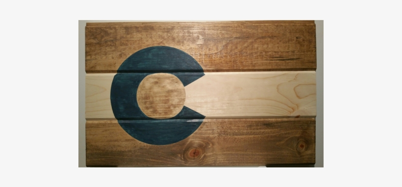 Colorado Flag Stained Blue C - Plywood, transparent png