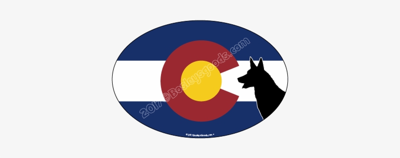 I Love My Colorado Shepherd Sticker Oval, transparent png