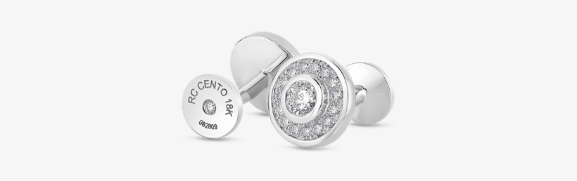 Roberto Coin Cuff Links With Diamonds - Earrings, transparent png
