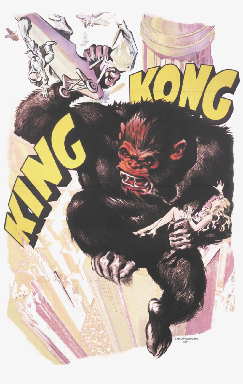 King Kong Plane Grab Toddler T-shirt - Black And White Movie Posters In Hd, transparent png