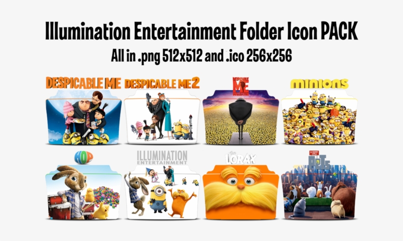 Illumination Entertainment Icon Folder Pack By Mohandor-d9xq97b - Cartoni Animati :: Hop :: Dvd, transparent png