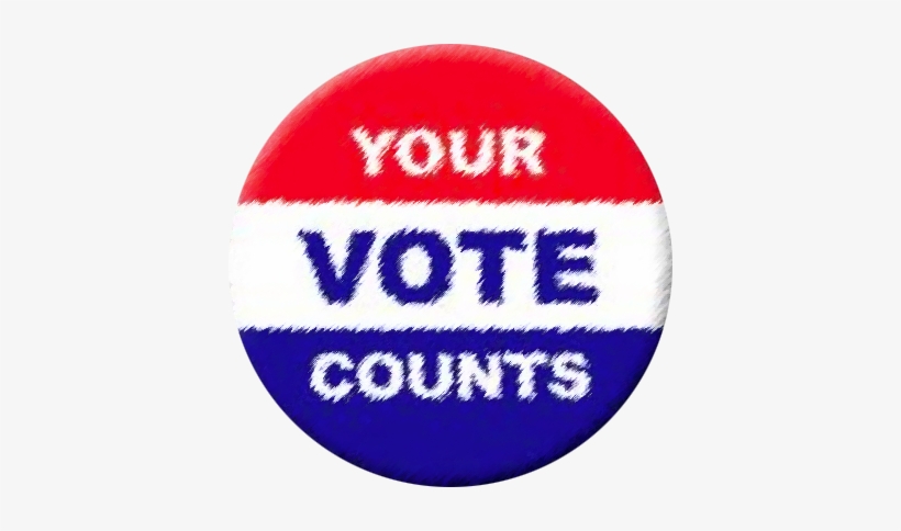 Morgan Freeman On Twitter - Your Vote Counts Pin, transparent png
