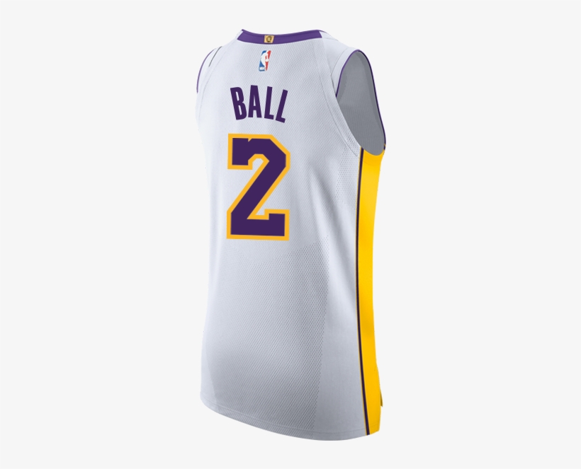 Los Angeles Lakers Lonzo Ball 17-18 Authentic Association - Los Angeles Lakers, transparent png