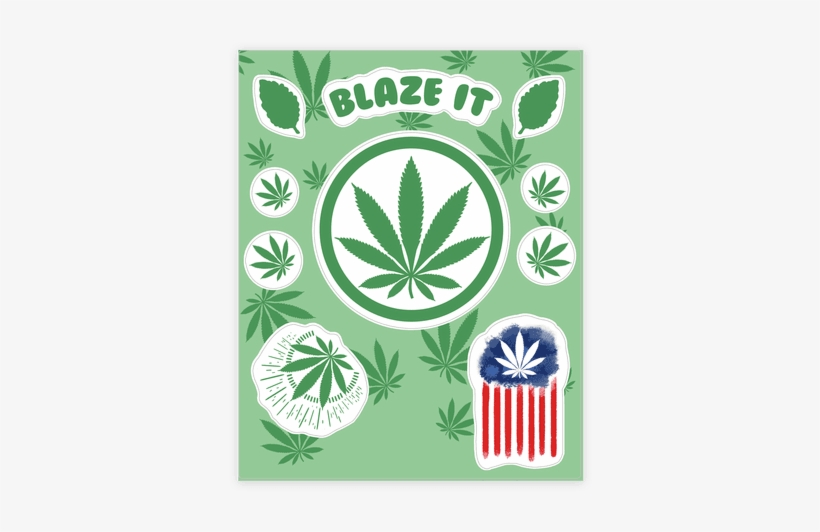 420 Blaze It Sticker/decal Sheet - Emblem, transparent png