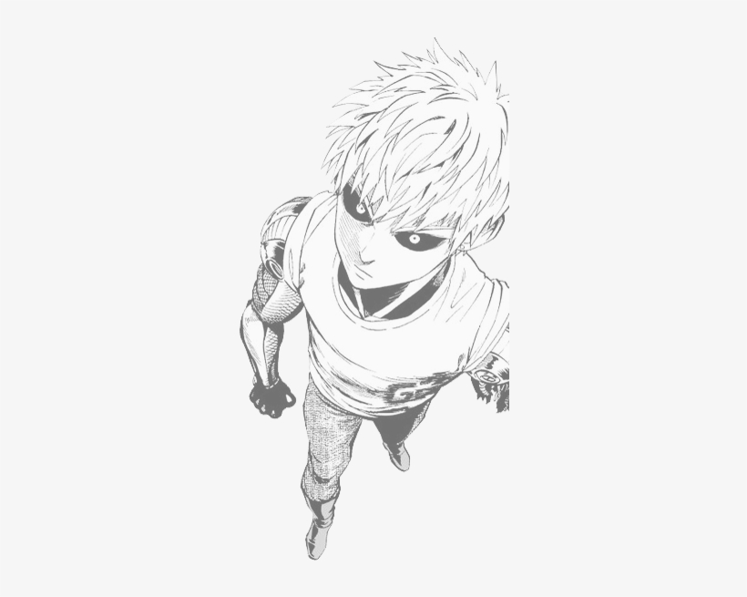 Genos Transparent Black And White Clip Stock - One Punch Man Chica Mosquito Vs Genos, transparent png