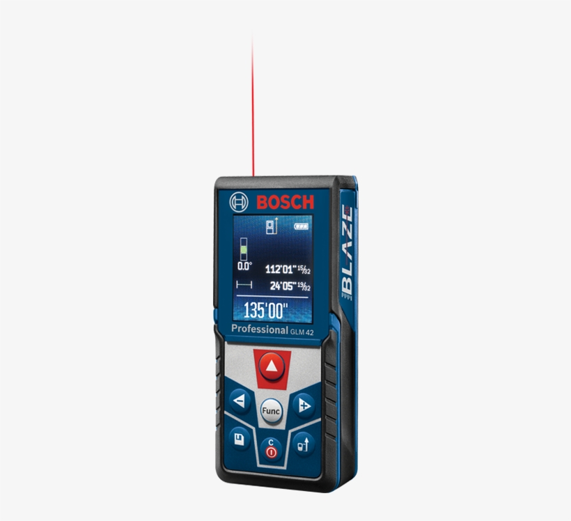 Blaze™ Glm42 135 Ft - Bosch - Blaze 135 Ft. Laser Measure With Color Display, transparent png
