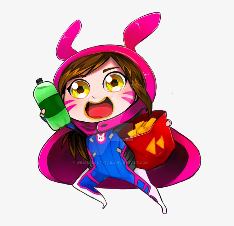 By Wingsxdontxfail On Deviantart - Gremlin D Va Png, transparent png