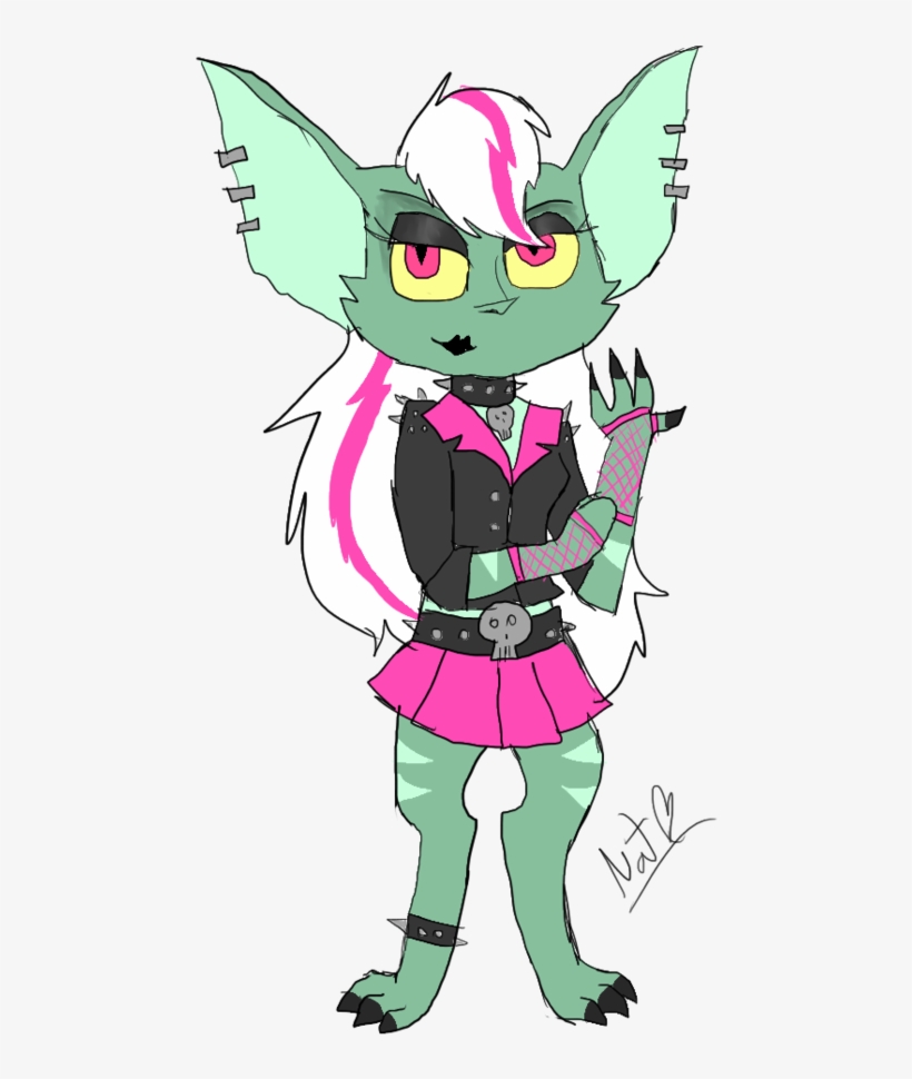Punk Gremlin Chick By Clip Art Download - Gremlins, transparent png