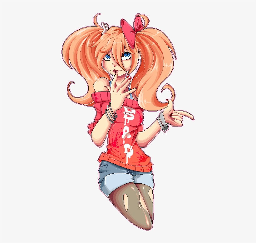 Posted By Therandominmyhead - Pixel Art Junko Enoshima Transparent, transparent png