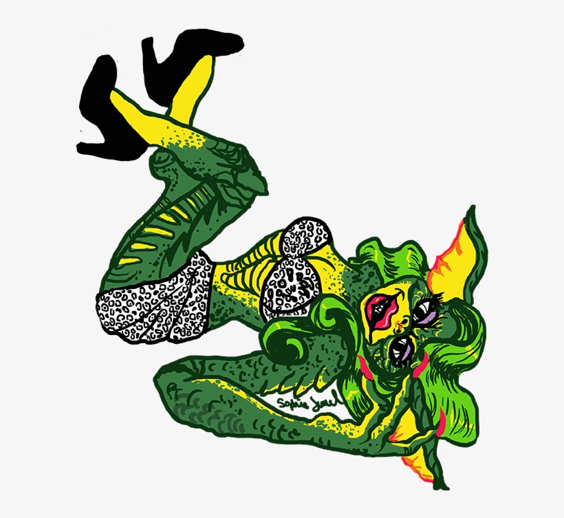 Pinup Gremlin Sticker - Illustration, transparent png