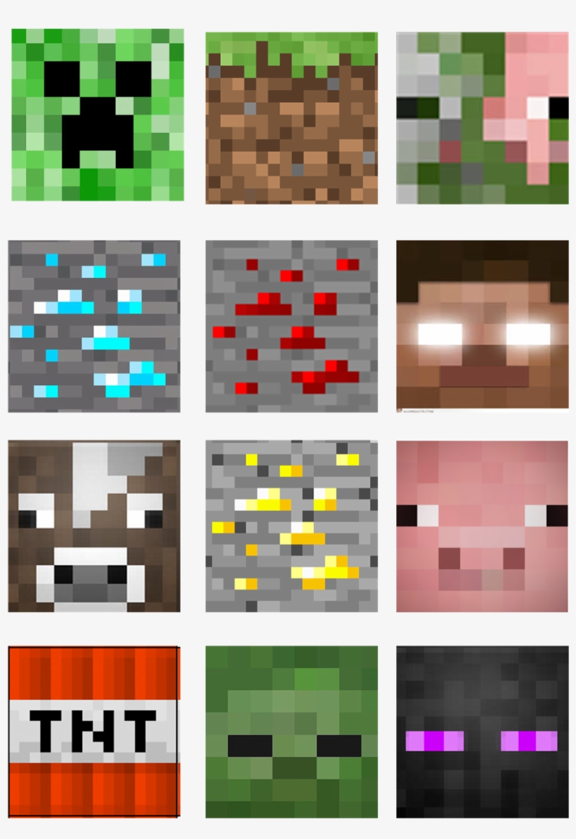 Gem Clipart Minecraft Emerald - Minecraft Cupcake Toppers Square, transparent png