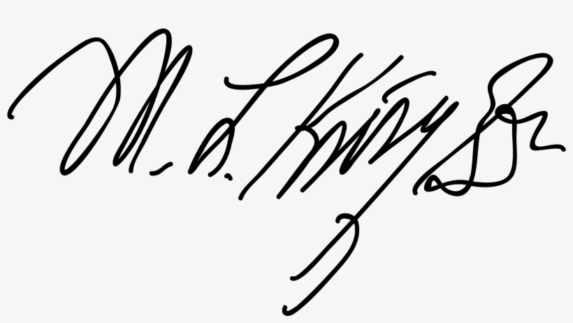 Open - Martin Luther King Signature, transparent png