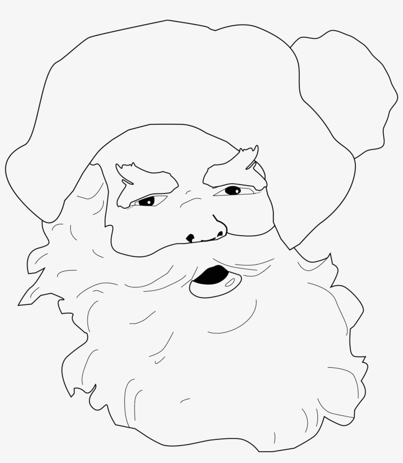 This Free Icons Png Design Of Santa Claus Face Line, transparent png