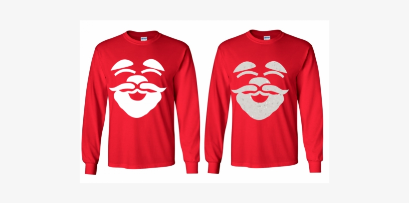 Santa Face Red Long Sleeved T Shirt - Jolly Roger Pirate Flag T-shirt - Skull, transparent png