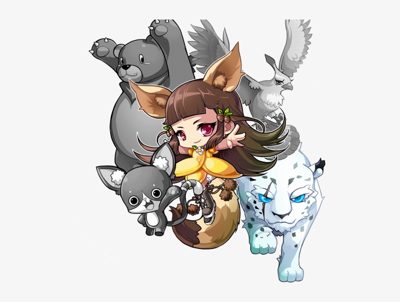 Beast Tamer Snow Leopard - Maplestory Beast Tamer, transparent png