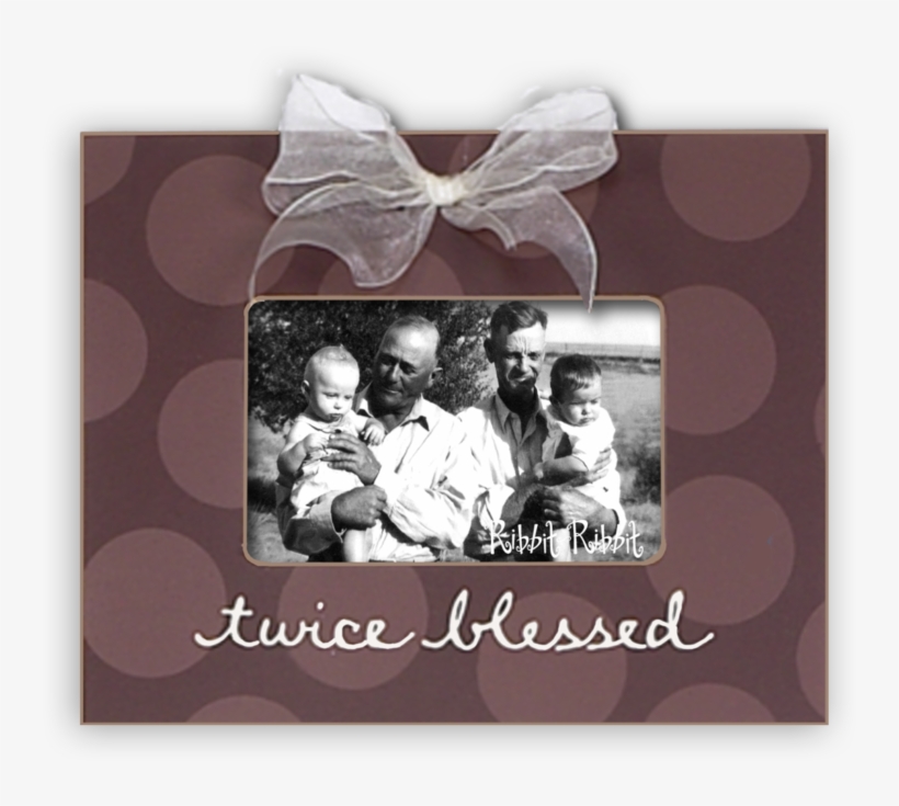 Twice Blessed Bark - Kids Picture Frame - Cream, transparent png