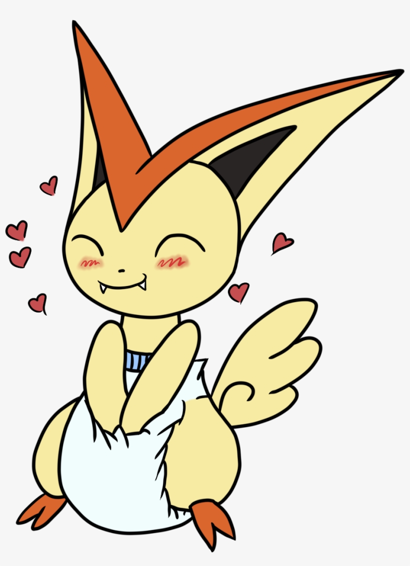 [ink, By Mewzy148] Victini Loves Diapers - Cartoon, transparent png