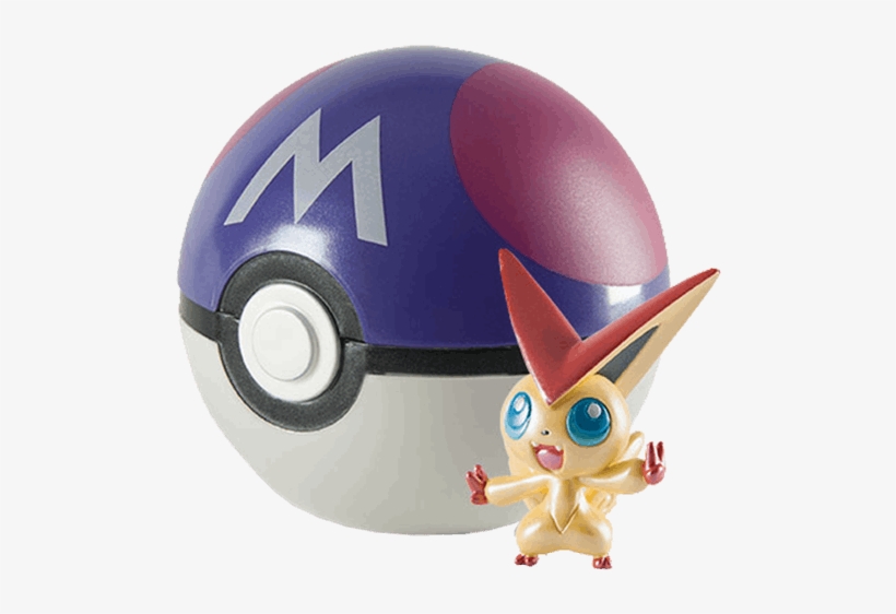Victini & Master Ball Clip N Carry Mythical Poke Ball - Pokemon 20th Anniversary Victini And Master Ball, transparent png
