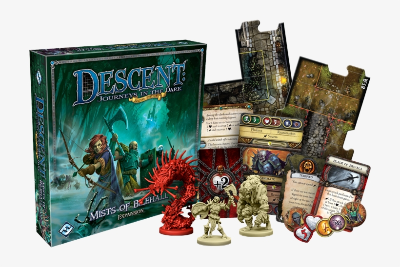 Here's A Look At Some Of The Awesome New Board Games, - Descent Journeys In The Dark 2nd Edition Mists Of Bilehall, transparent png