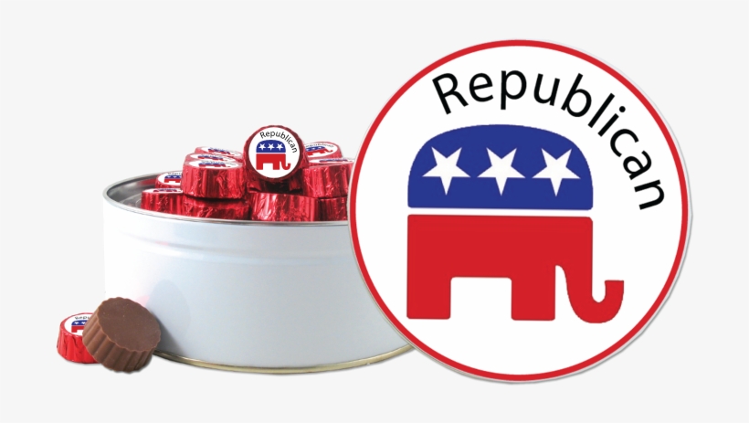 40 Individually Red Foil Wrapped Republican Two-bite - Republican Party, transparent png