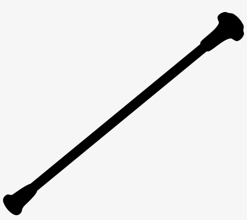 Stick Baton - Twirler Clipart Black And White, transparent png