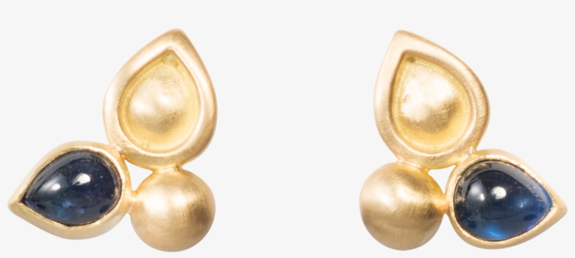 Sapphire Cabochon Lagrima Studs, transparent png