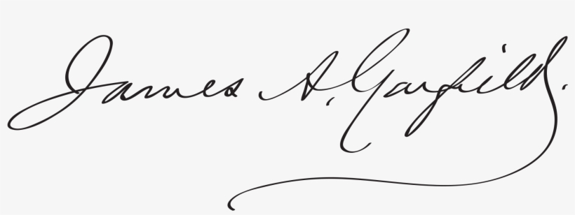 Open - James A Garfield Signature, transparent png