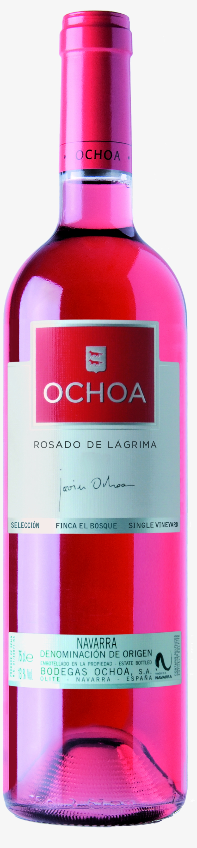 Rosado Lagrima - Ochoa Lagrima Rosado - Rosé Wine, transparent png