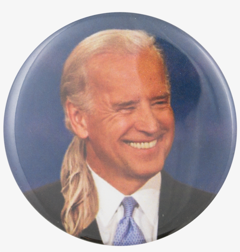 Joe Biden Long Hair Political Button Museum - Joe Biden, transparent png