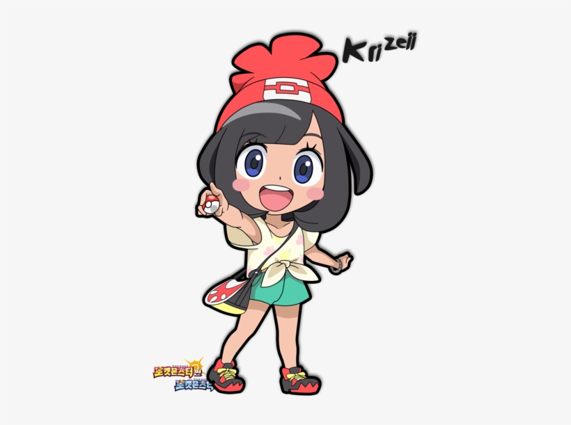 Sun And Mun Female Protagonist By Krizeii - Sun Moon Female Protagonist, transparent png