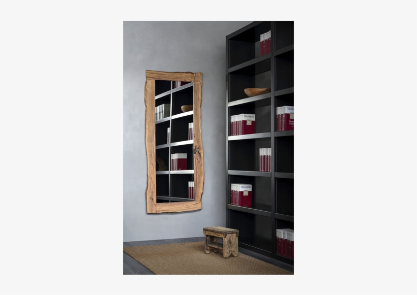 Solid Wood Wall Mirror - Mirror, transparent png