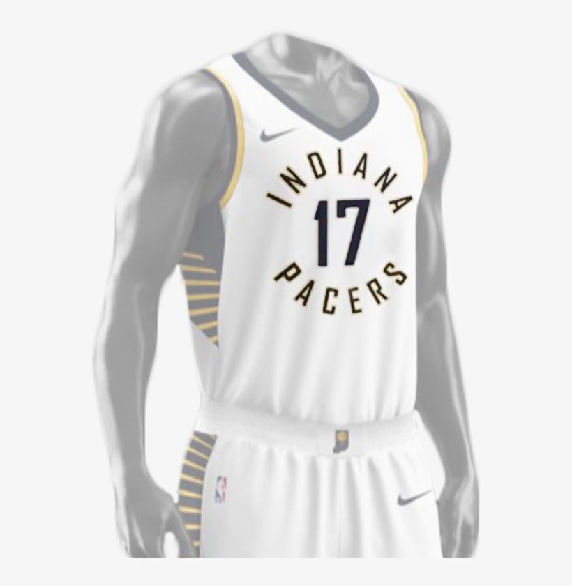 The White, Blue, And Gold Of The Pacers Serve As Our - Uniforme De Indiana Pacers, transparent png