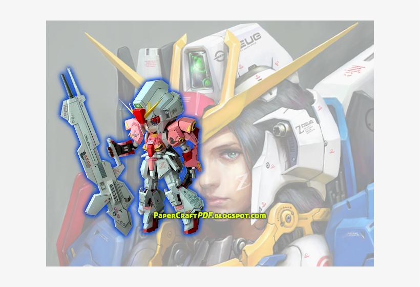 Download Sd Gundam Girl Msz-006 Zeta Papercraft - Gundam Zz ตอน ที่ 1, transparent png