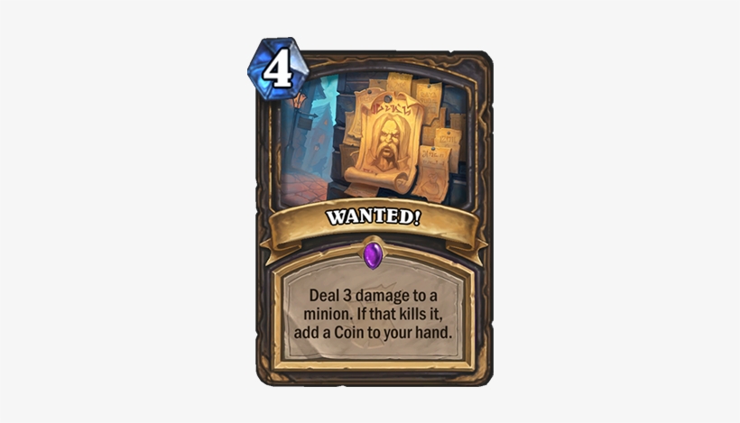 Card - Wanted Hearthstone Card, transparent png