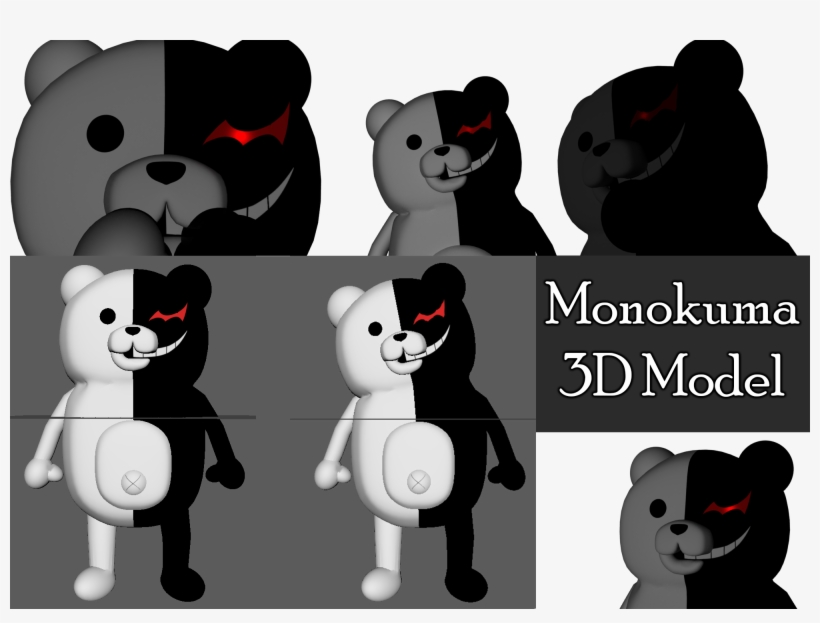 Monokuma 3d Model, transparent png