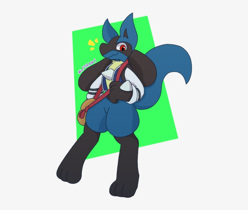 A Very Good Lucario Boy Ready To Take On The - Fan Art, transparent png