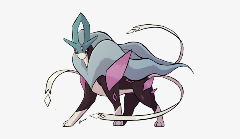 Pokémon X And Y Mammal Vertebrate Cartoon Fictional - Pokemon Suicune Mega Evolution, transparent png