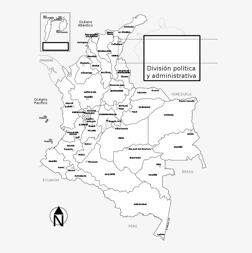 Colombia Blank Map, transparent png