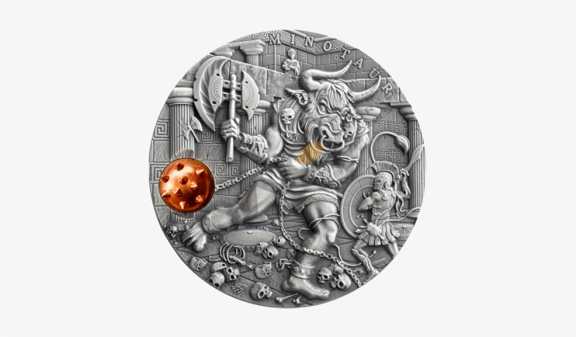 Minotaur Ancient Myths Ii 2 Oz Antigue Finish Silver - Coin, transparent png