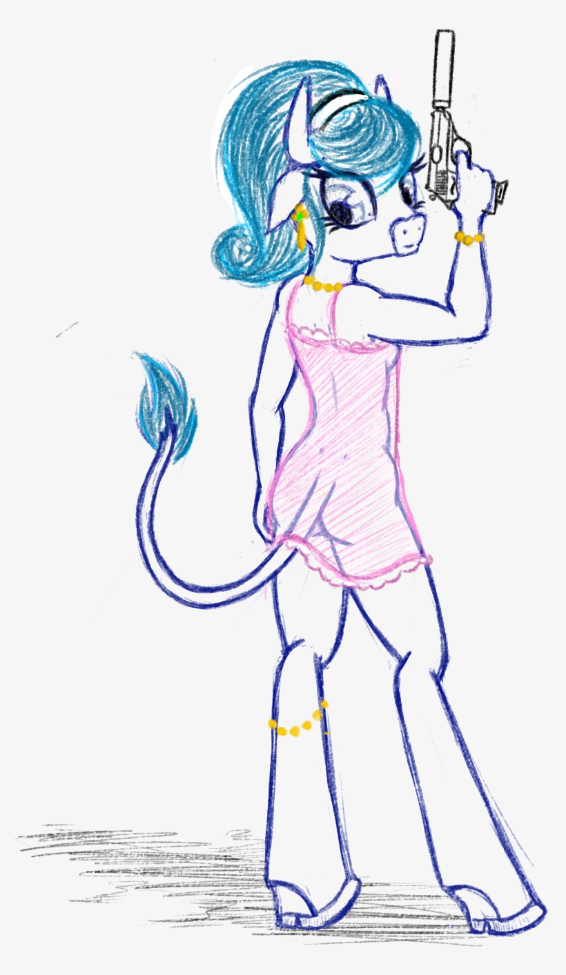 Prodius, Clothes, Female, Gun, Looking Back, Minotaur, - Filename, transparent png