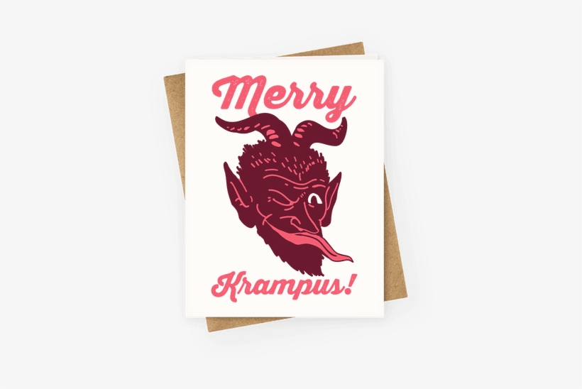 Merry Krampus Greeting Card - Greeting Card, transparent png