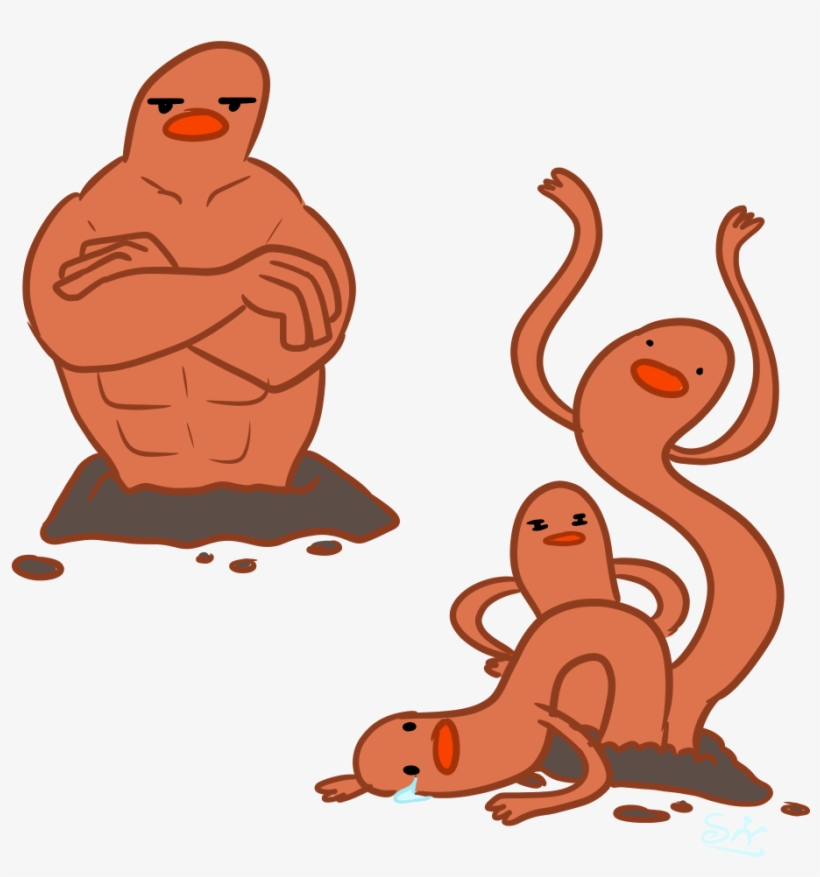 139kib, 1000x1000, Diglett Line - Illustration, transparent png