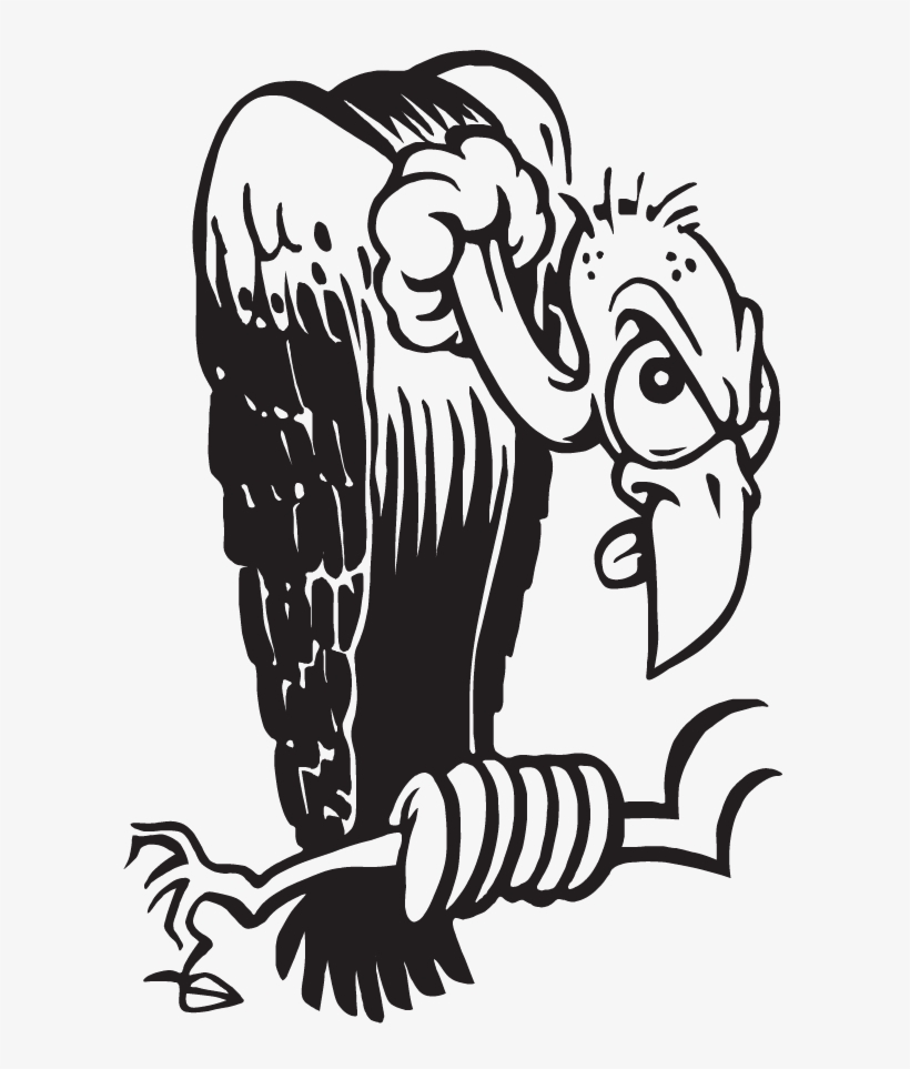 Cartoon Turkey Vulture Decal Svg Royalty Free Library - Vulture Black And White Cartoon, transparent png