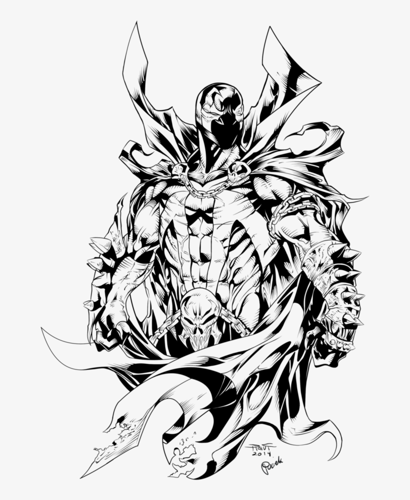 Spawn Ink By Puciek Mystic Arts, Digital Ink, Spawn, - Spawn Black And White, transparent png