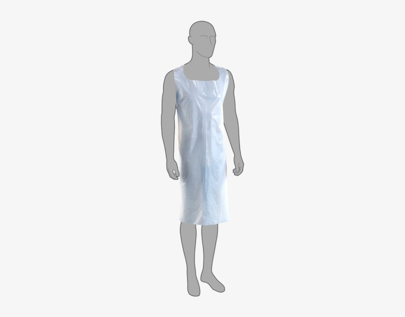 White Polythene Apron - Apron, transparent png