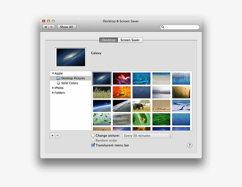 Desktop Preferences In System Preferences - Os X Menu Bar Translucent ...