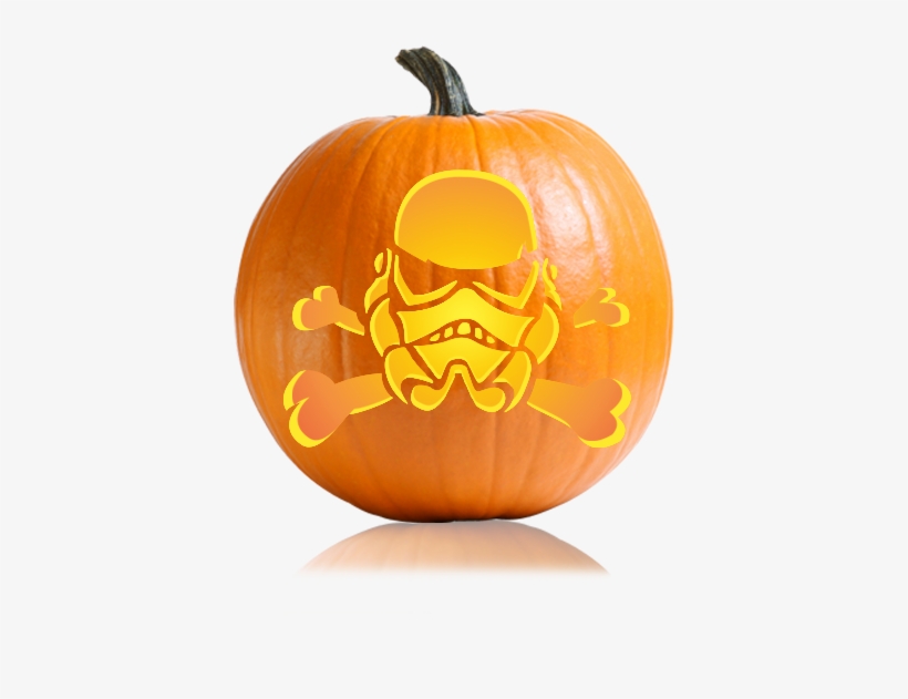 Storm Trooper Skull Crossbones Stencil - Sadness Inside Out Pumpkin, transparent png