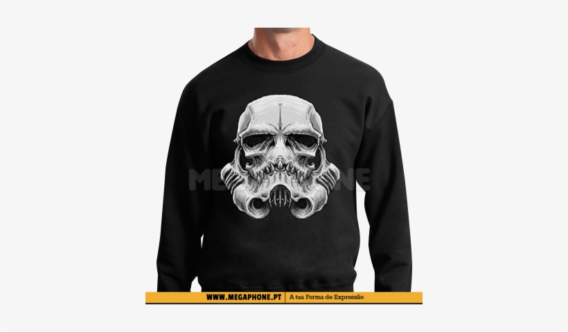 Skull Trooper Star Wars Shirt Megaphone Loja Vestuário - Stormtrooper Skull Tattoo, transparent png